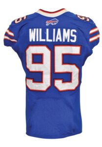 2013 Buffalo Bills Game-Used Home Jerseys — October Marcell Dareus & Kyle Williams