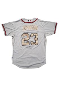 2013 Chris Johnson Atlanta Braves Memorial Day Game-Used & Signed Road Jersey