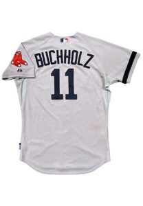 2013 Clay Buchholz Boston Red Sox Game-Used Road Jersey