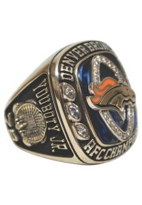 2013 Denver Broncos John Youboty Jr. AFC Championship Players Ring with Original Presentation Box