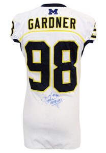 2013 Devin Gardner Michigan Wolverines Game-Used & Autographed Road Jersey