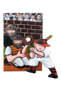 2013 Eddie Gaedel “Eddie” Original 3-D Oil Painting by Steve Sax