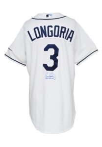 2013 Evan Longoria Tampa Bay Rays Game-Used & Autographed Home Jersey