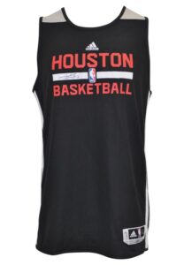 2013 Houston Rockets Player-Worn & Autographed Reversible Practice Pinnie Attributed To Jeremy Lin