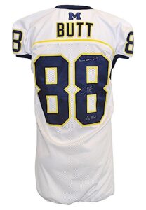 2013 Jake Butt Michigan Wolverines Game-Used & Autographed Road Jersey