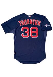 2013 Matt Thornton Boston Red Sox Game-Used Alternate Jersey