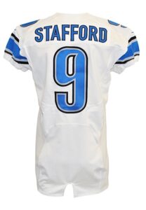 2013 Matthew Stafford Detroit Lions Game-Used Road Jersey