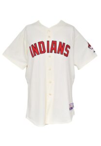 2013 Michael Bourn Cleveland Indians Game-Used Home Alternate Jersey