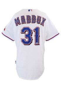 2013 Mike Maddux Texas Rangers Coaches Worn Home Jersey