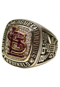 2013 St. Louis Cardinals National League Championship Ring Presented To Derrick May & Original Presentation Box