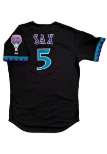 2013 Steve Sax Arizona Diamondbacks Coaches Worn & Signed Throwback Jersey