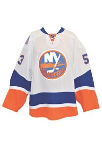 2014-15 Casey Cizikas New York Islanders Game-Used Autographed Road Jersey & 2015 Tanner Glass New York Rangers Eastern Conference Semifinals Game-Used Home Jersey