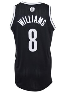 2014-15 Deron Williams Brooklyn Nets NBA Playoffs Game-Used Road Jersey