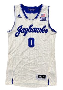 2014-15 Frank Mason III Kansas Jayhawks Game-Used Throwback Jersey