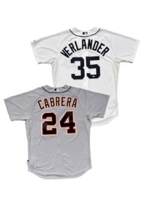 2014-15 Justin Verlander & Miguel Cabrera Detroit Tigers Game-Issued Jerseys