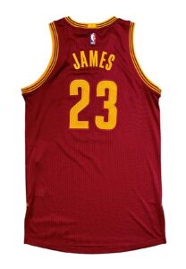 2014-15 Lebron James Cleveland Cavaliers Game-Used Jersey