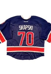 2014-15 Mackenzie Skapski NY Rangers Game-Used Heritage Jersey