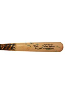 2014-16 St. Louis Cardinals Game-Used Bats – Yadier Molina Autographed & Matt Carpenter