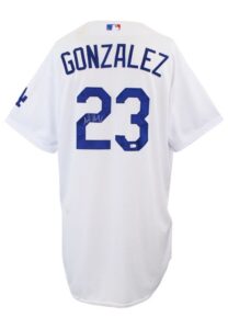 2014 Adrian Gonzalez Los Angeles Dodgers Game-Used & Autographed Home Jersey