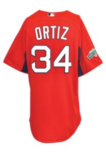 2014 David Ortiz Boston Red Sox Player-Worn Batting Practice Jersey