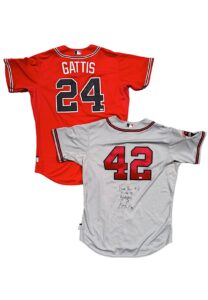 2014 Evan Gattis Atlanta Braves Game-Used & Autographed Jerseys