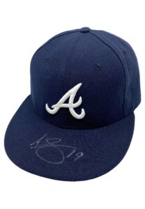 20141 Andrelton Simmons Atlanta Braves Game-Issued & Signed Cap