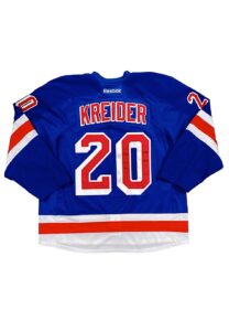 2015-16 Chris Kreider NY Rangers Game-Used Home Jersey