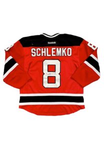 2015-16 David Schlemko NJ Devils Game-Used & Signed Jersey