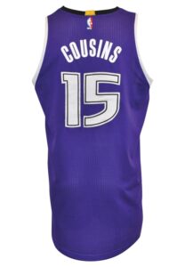 2015-16 DeMarcus Cousins Sacramento Kings Game-Used Road Jersey 