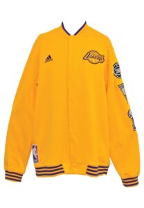 2015-16 Los Angeles Lakers Player-Worn Warm-Up Suit Attributed To Kobe Bryant