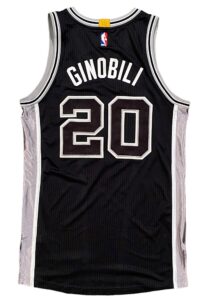 2015-16 Manu Ginobili San Antonio Spurs Game-Used Jersey