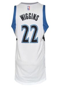 2015 Andrew Wiggins Rookie Debut Minnesota Timberwolves Game-Used Home Jersey