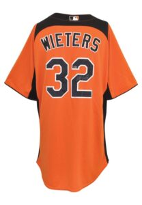 2015 Baltimore Orioles Player-Worn Batting Practice Autographed Jerseys — Chris Davis & Matt Wieters