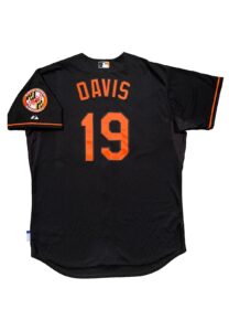 2015 Chris Davis Baltimore Orioles Game-Used Alternate Jersey