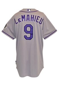 2015 DJ LeMahieu Colorado Rockies Game-Used Road Jersey