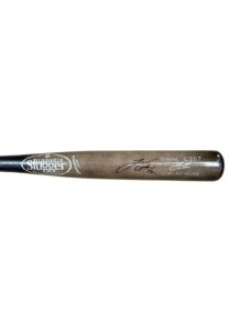 2015 Francisco Lindor Cleveland Indians Game-Used & Signed Bat