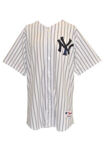 2015 Gary Sanchez Pre-Rookie New York Yankees Surprise Saguaros Arizona Fall League Game-Used Pinstripe Home Jersey