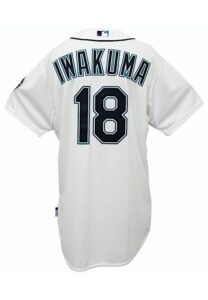 2015 Hisashi Iwakuma Seattle Mariners Game-Used Home Jersey