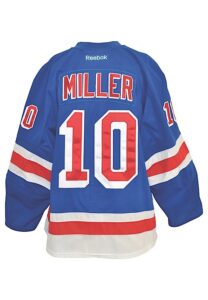 2015 J.T. Miller New York Rangers Eastern Conference Finals Game-Used Home Jersey