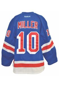 2015 J.T. Miller NY Rangers Eastern Conference Finals Game-Used Home Jersey