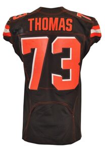 2015 Joe Thomas Cleveland Browns Game-Used Home Jersey