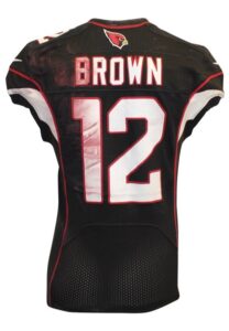 2015 John Brown Arizona Cardinals Game-Used Black Alternate Jersey