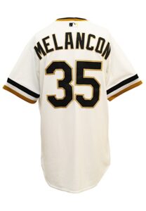 2015 Mark Melancon Pittsburgh Pirates Game-Used Sunday Alternate Home Jersey