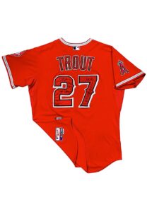 2015 Mike Trout Los Angeles Angels Game-Used & Signed Jersey