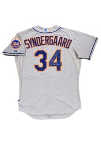 2015 Noah Syndergaard NY Mets Rookie Game-Used & Signed Road Jersey