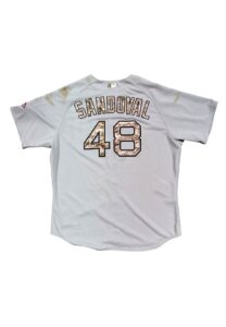 2015 Pablo Sandoval Boston Red Sox Game-Used Memorial Day Jersey