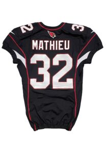 2015 Tyrann Mathieu Arizona Cardinals Game-Used Black Jersey