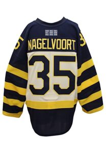 2015 Zach Nagelvort Michigan Wolverines Game-Used “Coyote Hockey City Classic” Jersey