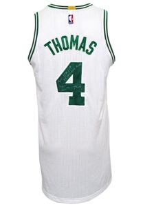 2016-17 Isaiah Thomas Boston Celtics Game-Used & Autographed Uniform