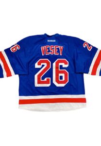 2016-17 Jimmy Vesey NY Rangers Game-Used Jersey